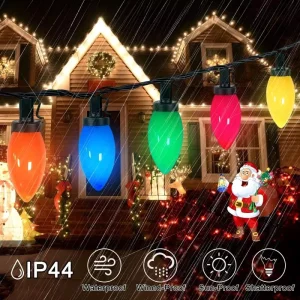 Outdoor & Indoor Christmas LED String Light Plastic IP44 Multi-Color 5m 7m Waterproof Holiday Decor String Light