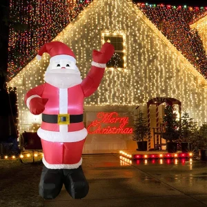 Outdoor Inflatable Christmas Decorations With LED Lights Santa In Sizes 0.9m 1.2m 1.5m 1.8m 2.1m 2.4m 3.5m 5m