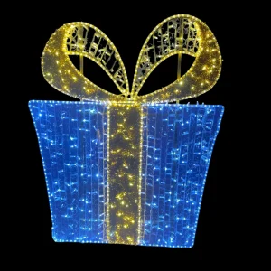 Outdoor LED Christmas Customized 2D Motif Light Santa Gift Box Reindeer Gingerbread Street Park Holiday Festival Decoration