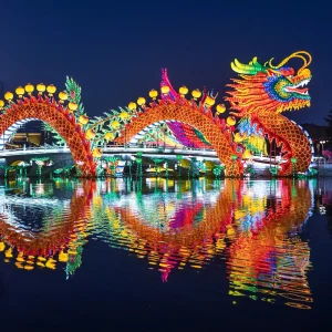 Outdoor Lantern Custom Chinese Festival Waterproof New Year Festival Decoration Fabric Traditional Chinese Dragon Lantern