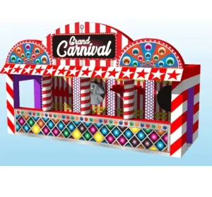 Outdoor Party Inflatable Games 4 In1 Custom Fun Fair Stall Inflatable Carnival Game Booth for Kids