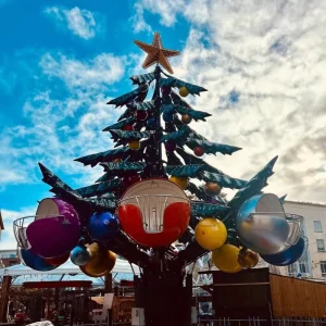 Outdoor Playground Amusement Park Equipment 32 Seats Christmas Tree Ride