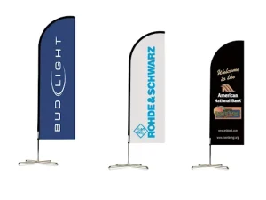Outdoor Promotional Digital Printing Rectangle Feather Flag Custom Festival Logo Eco Friendly Polyester Flag for Display Events