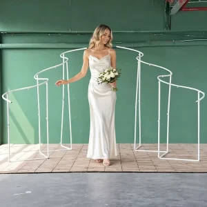Outdoor Stage Decoration Wedding Iron S-Shaped Backdrop Frame Wave-Shape Arch Stand Arch-002