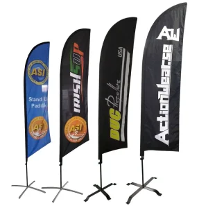 Outdoor Teardrop Flag Promotional Beach Flag Banner Aluminum Pole Bali Bow Sail Sail Swooper Racing Feather Flag