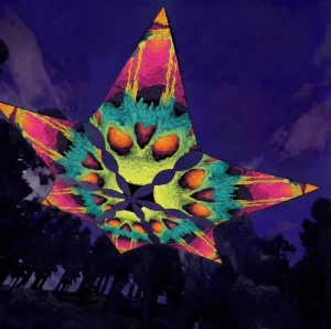 Outdoor UV Reactive Canopy & Decoration for Psytrance Halloween & Christmas Parties Durable Polyester Spandex Hot Selling