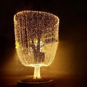 Outdoor Warm White Champagne Fairy Lights Tree Hanging Holiday Lighting for Commercial Festival Street Decoration