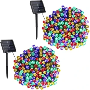 Outdoor Waterproof 100 LED Light Strings 8 Modes Holiday Fairy Lamp Garden Party Curtain Christmas Solar String Lights