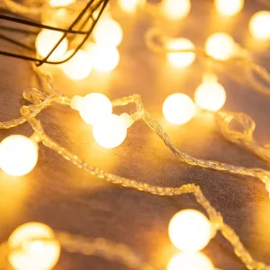 Outdoor Waterproof 10m 100 LED Christmas Plastic Ball Fairy String Light for Wedding Holiday and Home Decoration
