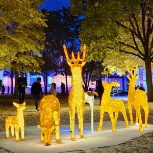 Outdoor Waterproof Acrylic Deer LED Holiday Light for Christmas Ornament Home Decorative Garden Sculpture