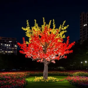 Outdoor Waterproof IP65 Street Christmas Festival Lamp 5M RGB Dream Color Luminous LED Tree Light High CRI 70 Universal Voltage