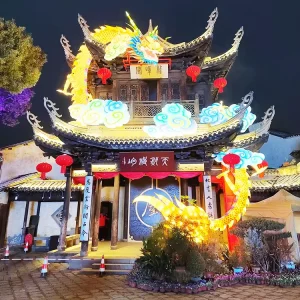 Outdoor Waterproof LED Festival Decorative Silk Lanterns For Chinese Lunar New Year