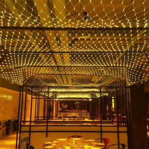 Outdoor Waterproof LED Light Strings for Festive Christmas Decorative Fishing Net Grid PVC Body with Colorful Mesh IP67 Rating