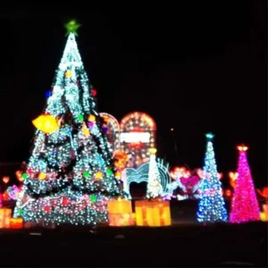 Outdoor Waterproof X’mas Light Projects Christmas Decoration Trees Lanterns Group for Merry Christmas Festivals