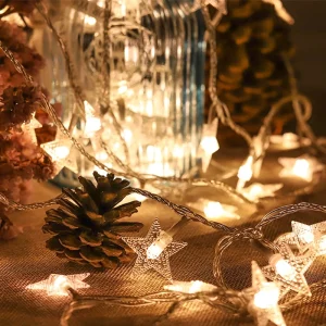 Outdoor Wedding Christmas Party Decorative Fairy String Lights 100 LED 33ft Waterproof Battery Powered Warm White Lighting