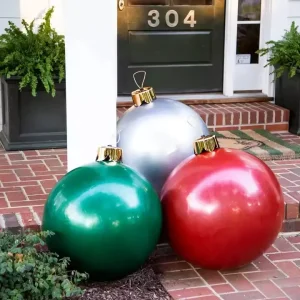 Oversize Outdoor Holiday Merry Christmas Ornaments Balls Inflatable Christmas Balloons