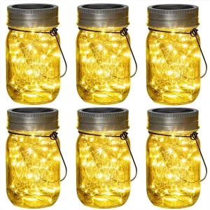 Owl 20 LED IP65 Waterproof Hanging Solar Light Outdoors Mason Jar Lid Fairy String Light for Christmas Patio Garden Yard