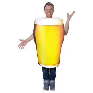 PARTYMENT Custom Cosplay Costume Carnival Funny Beer Pint Glass Mug Festival Oktoberfest Beer Onesie Suit for Adults Men