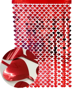 PET Foil Fringe Backdrop Curtain for Birthday Party Halloween Christmas and Chinese New Year Decorations 1x2m Multi-color