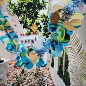 PET Hot Selling Shape Indoor Use Tinsel Garland Party Decorations for Birthday Wedding Christmas Back School 2m Size