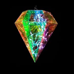 PET Iridescent Film Pendant Light for Home Decoration, Festive Party Decoration, Ambient Lighting, Wedding Decoration