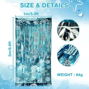 PET Metallic Foil Fringe Curtain for Festival Decor Tinsel Shape