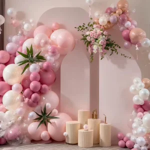 PINK Latex Balloon Arch for Birthday Wedding Christmas Halloween Valentine’s Day Easter Decorations Set of Festival Decorations