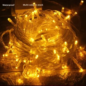 PVC Colorful Christmas Decoration LED String Lights IP65 Rating Waterproof Multi sized Warm White LED String Lights