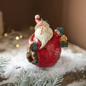 Painted Resin Santa Claus Christmas Floor Ornament