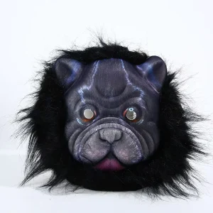 Panda Fluddy Halloween Cosplay Masks Dress up Full Face Coverage Plastic Materials PET PVC PP PC ABS Custom Pattern