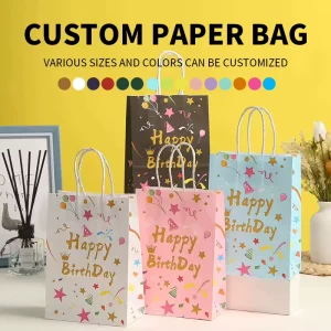 Paper Bag Recycled Ornament Christmas Style Supermarket Use Free Design Paper Bag