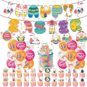 Paper Birthday Decoration Sets for Family Celebrations with Hanging Swirls Party Decor