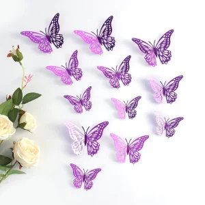 Paper Butterfly Wall Decorations for Wedding Birthday Party Backdrop Decor Event Supplies Pack