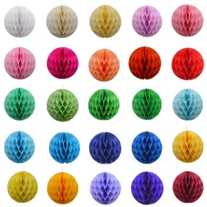 Paper Honeycomb Balls Party Supplies Paper Flower Balls Paper Ball Pom Poms for Birthday Wedding Home Decor