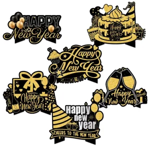 Paper New Year Decoration 3D Stereoscopic Card Insertion Desktop Ornaments Eco Friendly Luxury Table Decoration Set