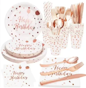 Paper Party and Holiday Tableware Set Customizable Dishes for Multiple Occasions