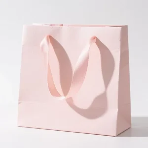 Paper Shopping Bags Hand Length Bowknot Craft Gift Carry Handle for Exhibition Your Own Logo Clothing