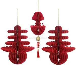 Paper Snake Eco-Friendly Honeycomb Spring Festival Decorations with Magnets Chinese Style Decorations