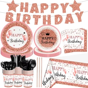 Paper Tableware Cake Plates Cups for Back to School and Community Gatherings with Waterproof Mats