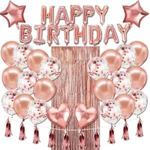 Para Fiesta Birthday Banners Decoration Parties Happy Birthday Disposable Aluminum Foil Balloons for Halloween and Christmas