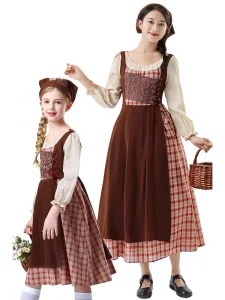 Party Carnival Maid Maid Dress Parent child Outfit Halloween Cosplay Stage Performance Costumes for Women&girls