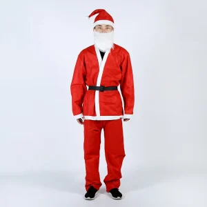 Party Christmas Cosplay Father Christmas Costume Adult Unisex Polyester Santa Dress Cloak Vest Christmas Suits Factory Sale