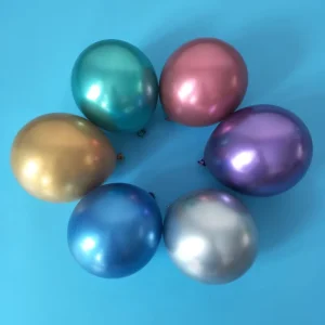 Party Decoration Happy Birthday Wedding Party Chrome Metal Globos 5 Inch Latex Metal Balloons