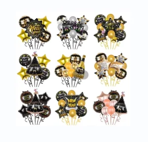 Party Decoration New Year Happy New Year 18inch Foil Balloons Set for Happy New Year Decoration