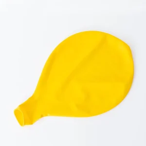 Party Decoration Plain Yellow Color Large Size Oval Shape Latex Balloons