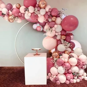 Party Decoration Set Retro Balloon Set Party Supplies Pink and Gold Balloon Decoration