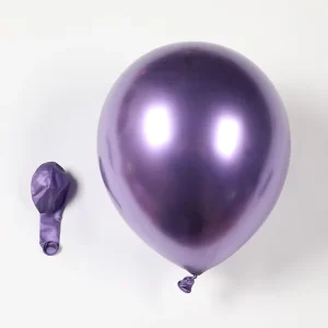 Party Decorations Happy Birthday 10 Inch Purple Metal Color Chrome Balloons