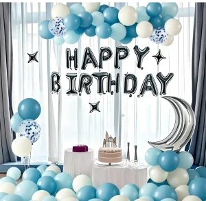 Party Decorations Scene Setup Backdrop Decorations High-end Package Blue Birthday Balloons for Boys