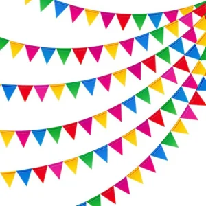 Party Decorative Hanging Banner Christmas Blank Bunting Flag Christmas Decorations Holiday Banner