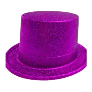 Party Fancy Dress Costume Plastic Purple Color Glitter Top Hats HPC 2634